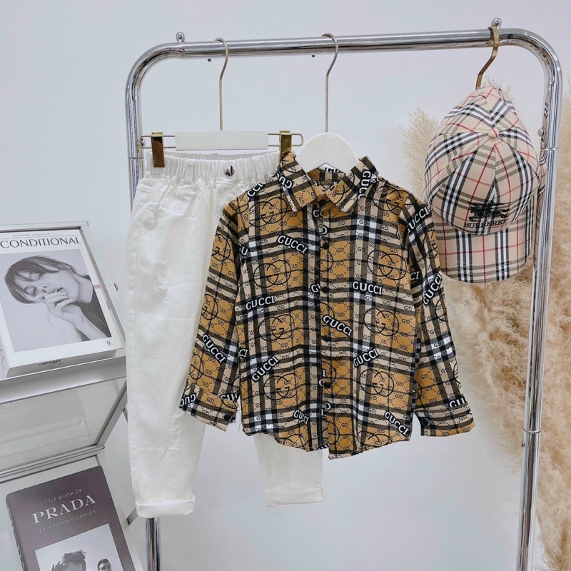 Áo sơ mi lụa siZe đại cho bé trai