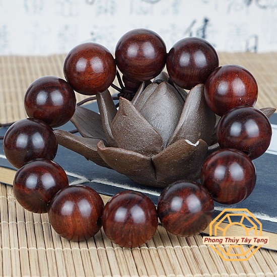 Vòng tay phong thủy, Vòng Gỗ Trắc mang lại Bình an May mắn - [TẶNG TÚI GẤM] - Phong Thủy Tây Tạng