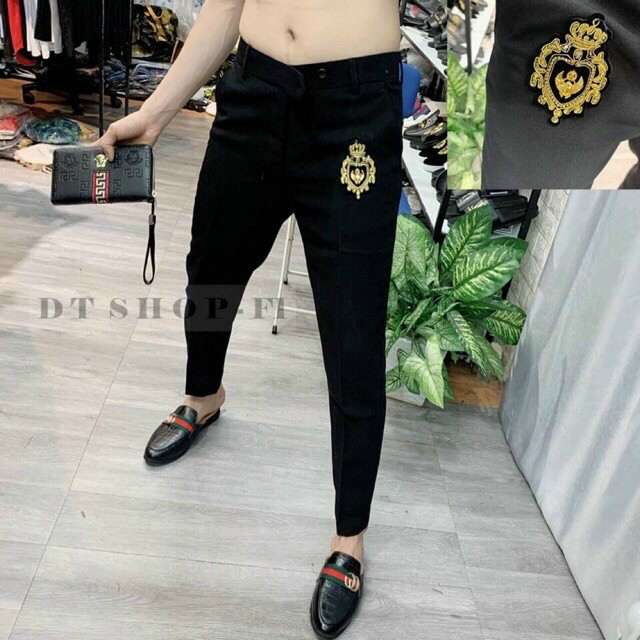 Quần tây âu nam cao cấp vải lụa cotton dáng ôm co giãn không nhăn thời trang công sở cao cấp-black fashion shop-qn44