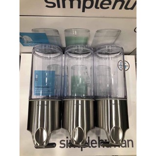 SET 3 BÌNH ĐỰNG SỮA TẮM, DẦU GỘI TREO TƯỜNG SIMPLE.HUMAN