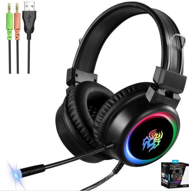 Tai Nghe Game thủ V5, Chuẩn Gaming, Có Đèn Led, Bass Cực Đỉnh, Có Mic, Full Box(Bảo Hành 6 Tháng) | BigBuy360 - bigbuy360.vn