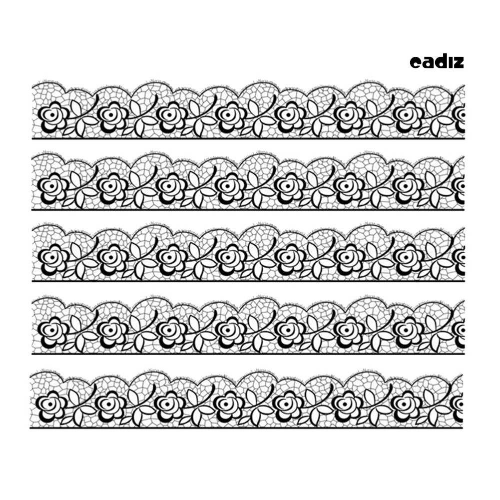 [Hàng mới về] Tấm hình dán trang trí móng tay họa tiết hoa hồng đen Cz