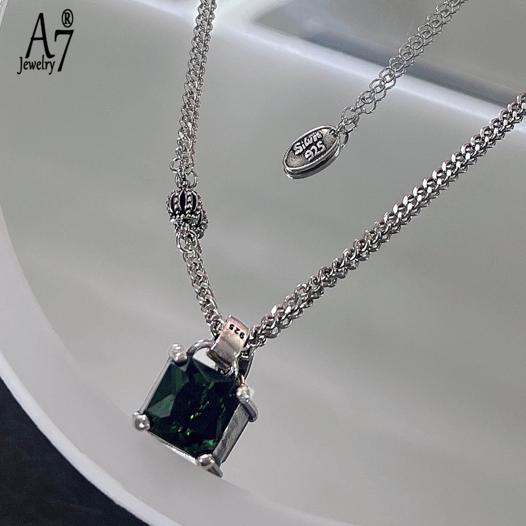 Vòng cổ Mặt Vương Miện Màu Bạc Thái Cho Nữ X4Y83