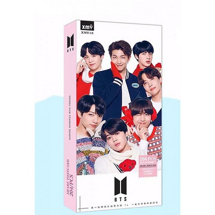 Postcard BTS thành viên hộp ảnh bộ ảnh có ảnh dán + lomo + postcard bưu thiếp