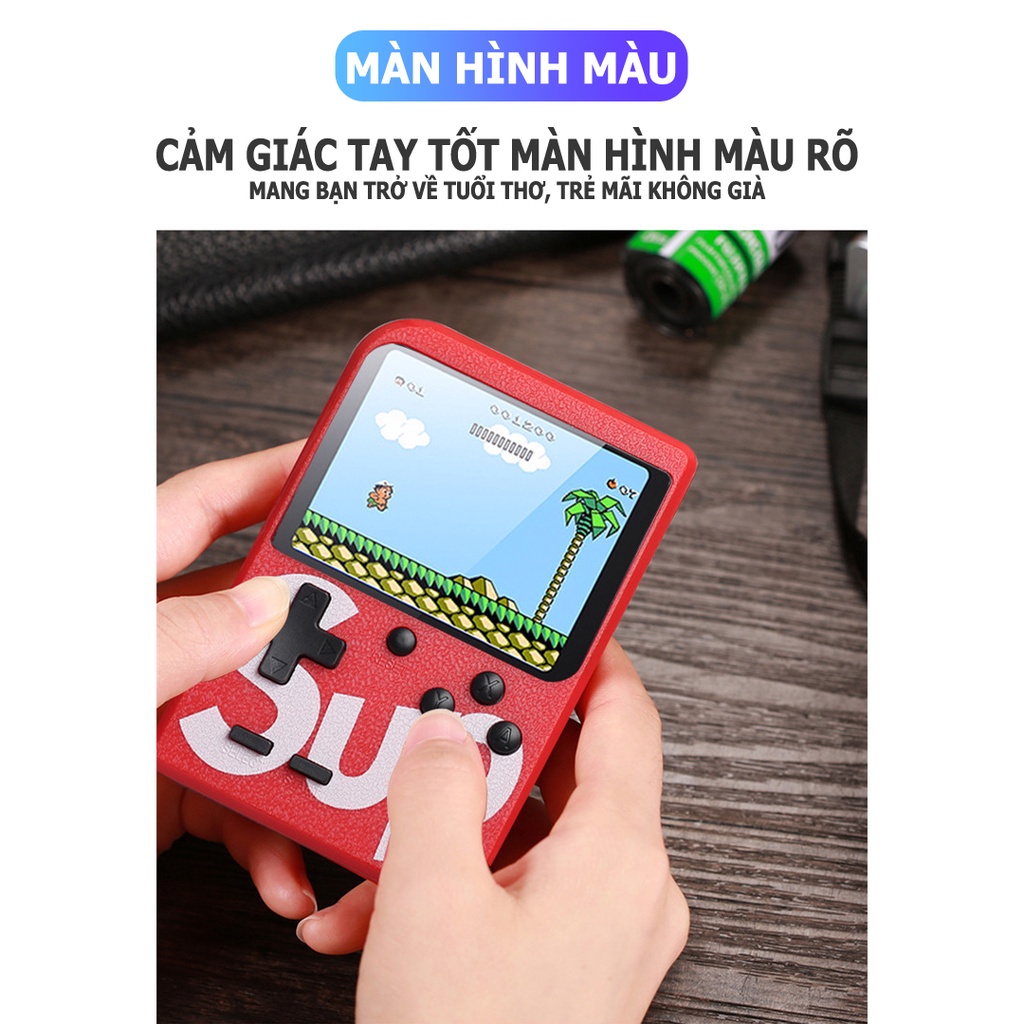 Máy chơi game điện tử cầm tay, game sup 400 trò chơi - Kèm tay game cho 2 bạn cùng chơi, trở về tuôi ấu thơ 8x,9x