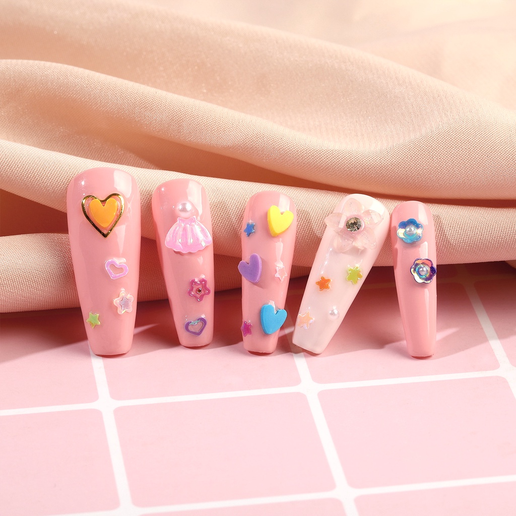 Hộp 12 ngăn vỏ sò dùng trang trí móng tay