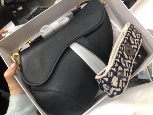 Túi  saddle yên Ngựa màu đen da thật