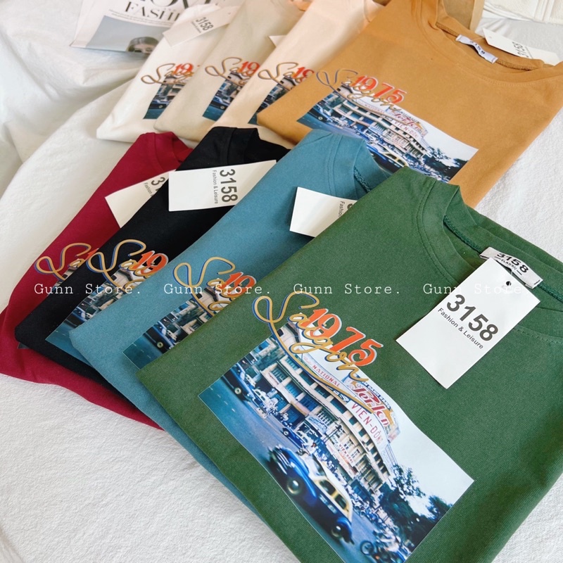 Áo Thun 3158 In Hình SAIGON 1975 Form Rộng Unisex Chất Cotton Khô Loại 1, Thoáng Mát, Thấm Hút Mồ Hôi - GUNN