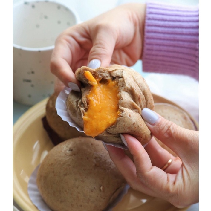 Bánh Bao Nguyên Cám Nhân Kim Sa Eatclean Dành Cho Người Ăn Kiêng