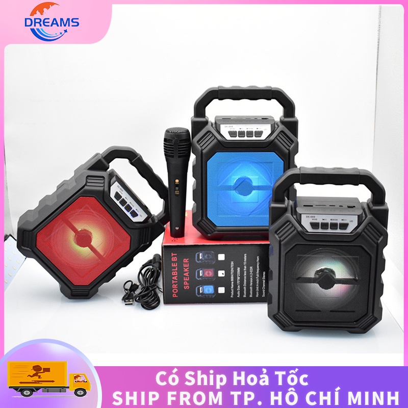 Loa Karaoke Mini Micro,kết nối Bluetooth 5.0, thiết kế gọn nhẹ,tích hợp kết nối nhiều thiết bị,Chất Lượng Ca