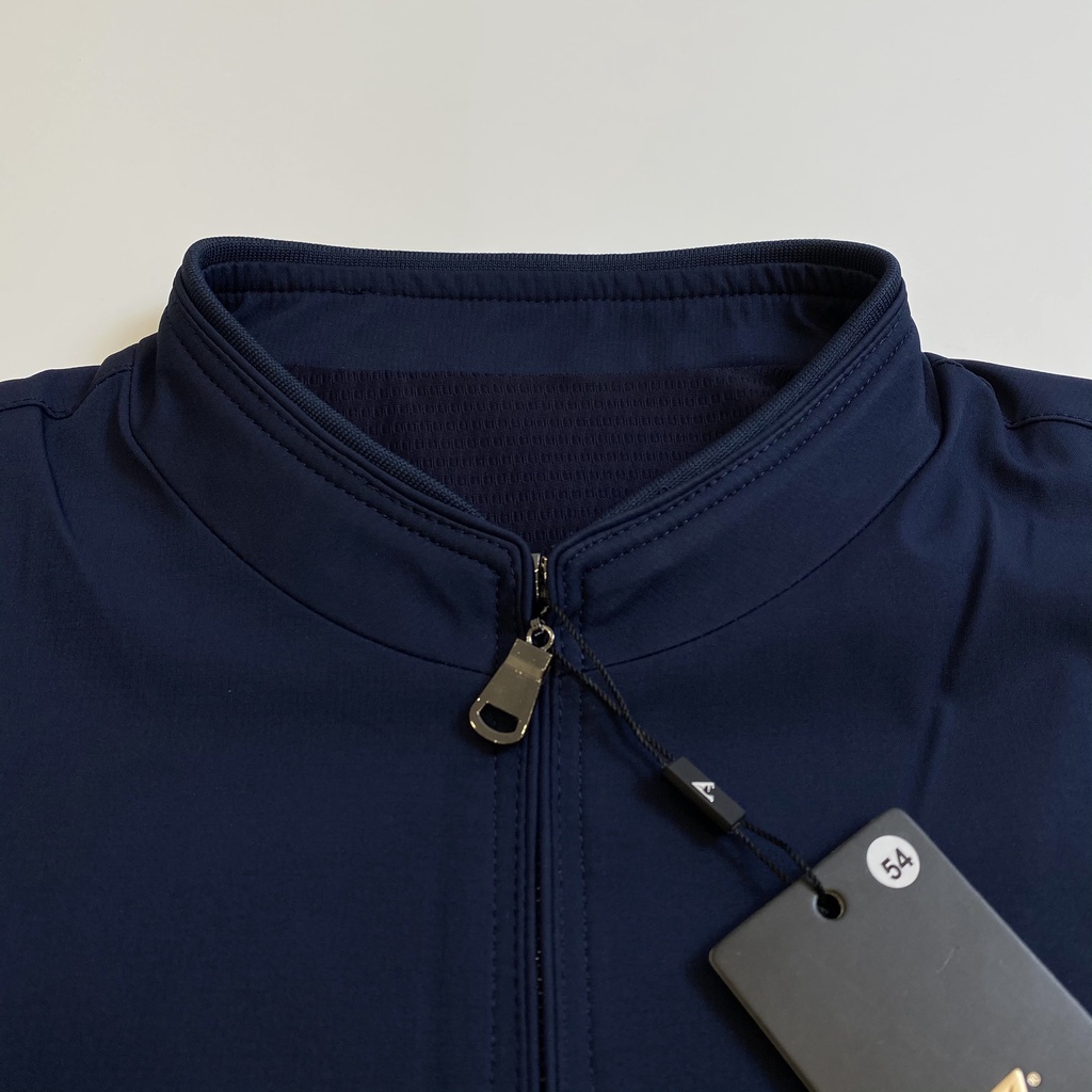 Áo khoác nam 2 lớp cổ trụ dáng suông Vĩnh Tiến chất liệu microfiber chống mưa gió 950 - Xanh navy