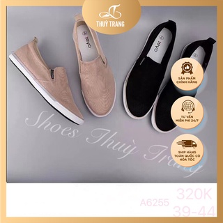 Slip on - Giày lười nam LEVO A6255 - Chất liệu vải in chữ chìm - 2 màu - Size 39-44