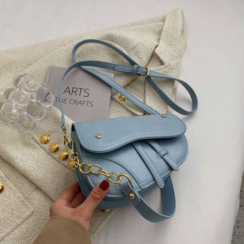 Túi đeo vai messenger IELGY kiểu yên ngựa kết cấu đơn giản thời trang cho nữ