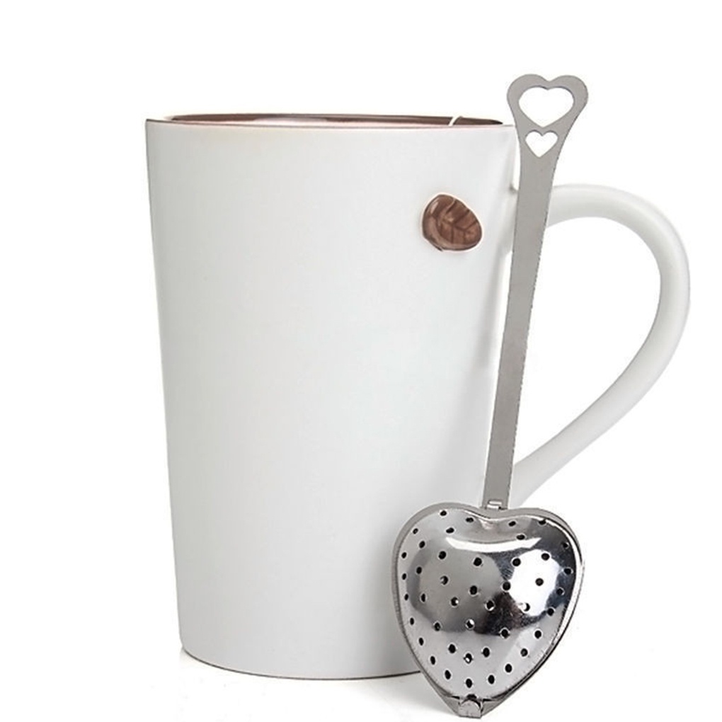 Heart Shape Stainless Steel Tea Infuser Spoon Strainer Steeper Handle Tea Strainer Tool【vollter1】