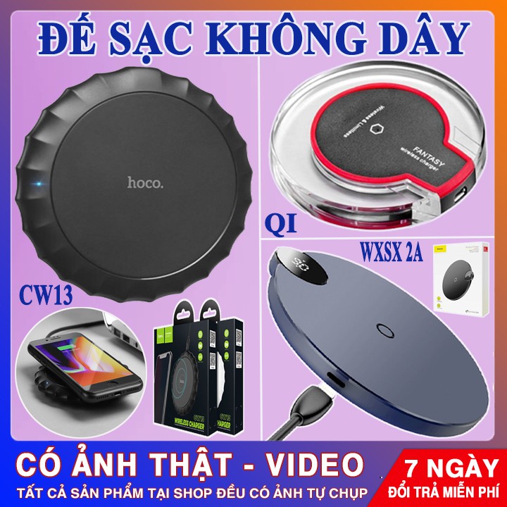 SIÊU HOT | 5 MẪU SẠC KHÔNG DÂY HÀNG TUYỂN | Sạc Tư Ngắt - Thiết Kế Siêu Hiện Đại | Chuẩn Sạc Qi | Chính Hãng - 38000