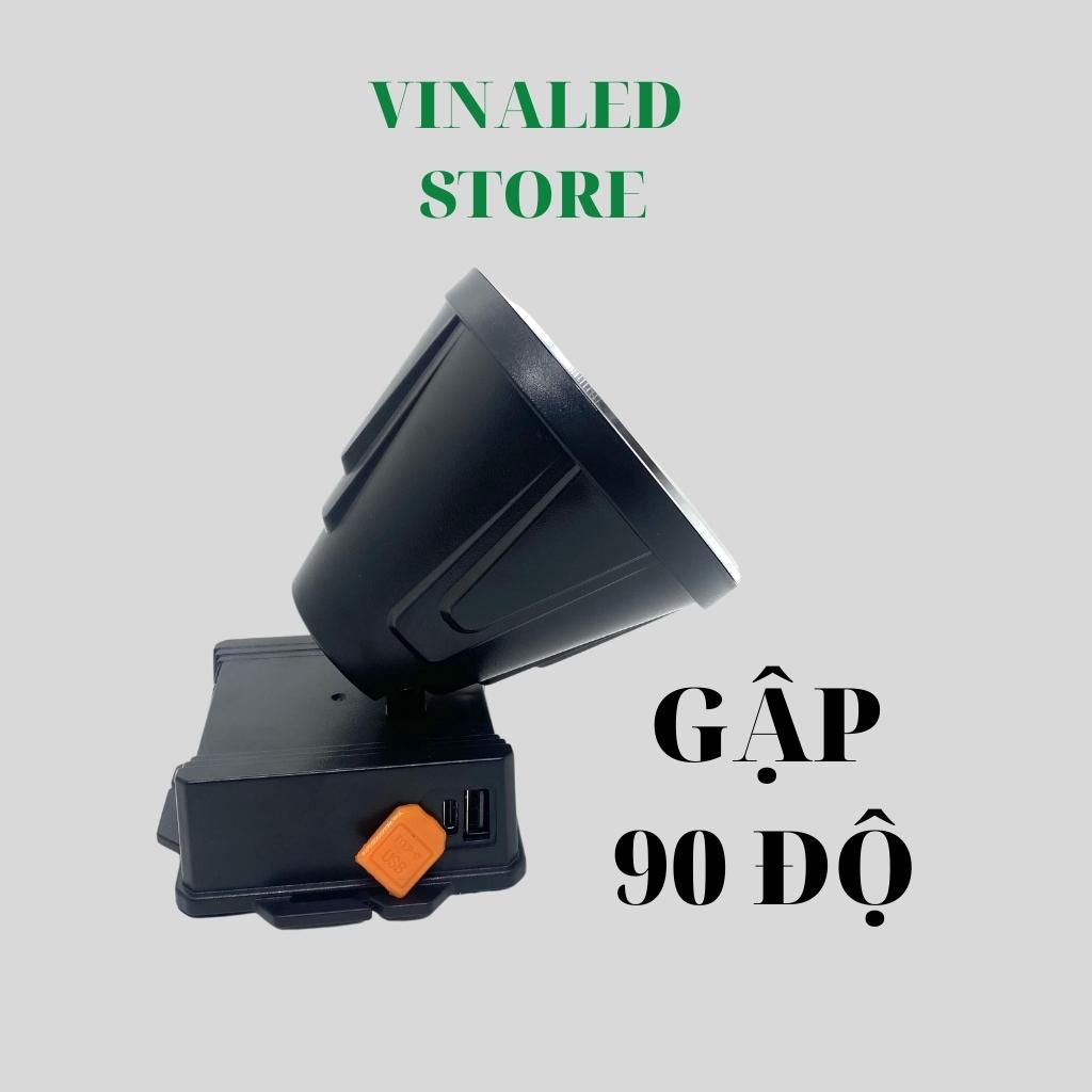Đèn pin đội đầu siêu sáng hàng Thái Lan ST 381 có tích hợp cổng ra USB và bảng hiển thị pin chóa đèn 10cm