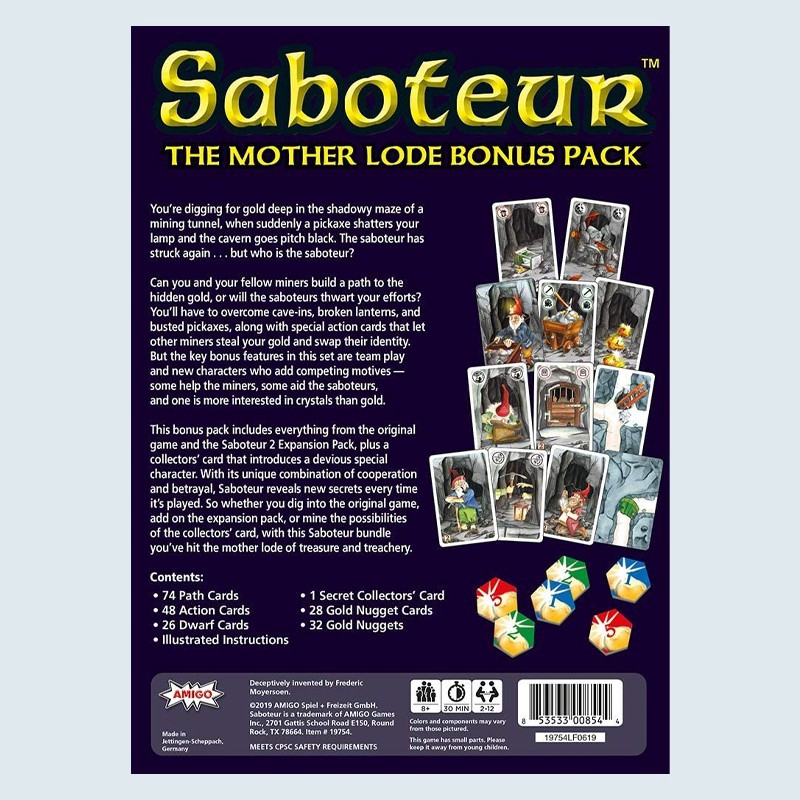 Card Game Saboteur AMIGO | Bộ thẻ bài Đào Vàng | Trò chơi Board Game Loạn Chiến Đào Vàng