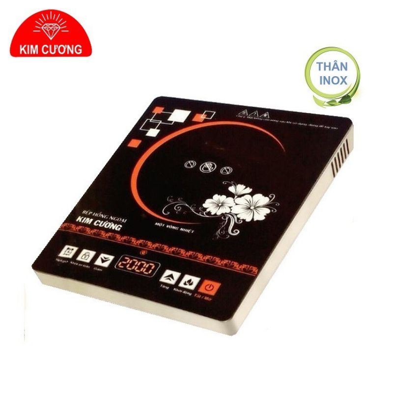 Bếp Hồng Ngoại Cảm Ứng Kim Cương KC-BHN-2000 ( Thân Inox)