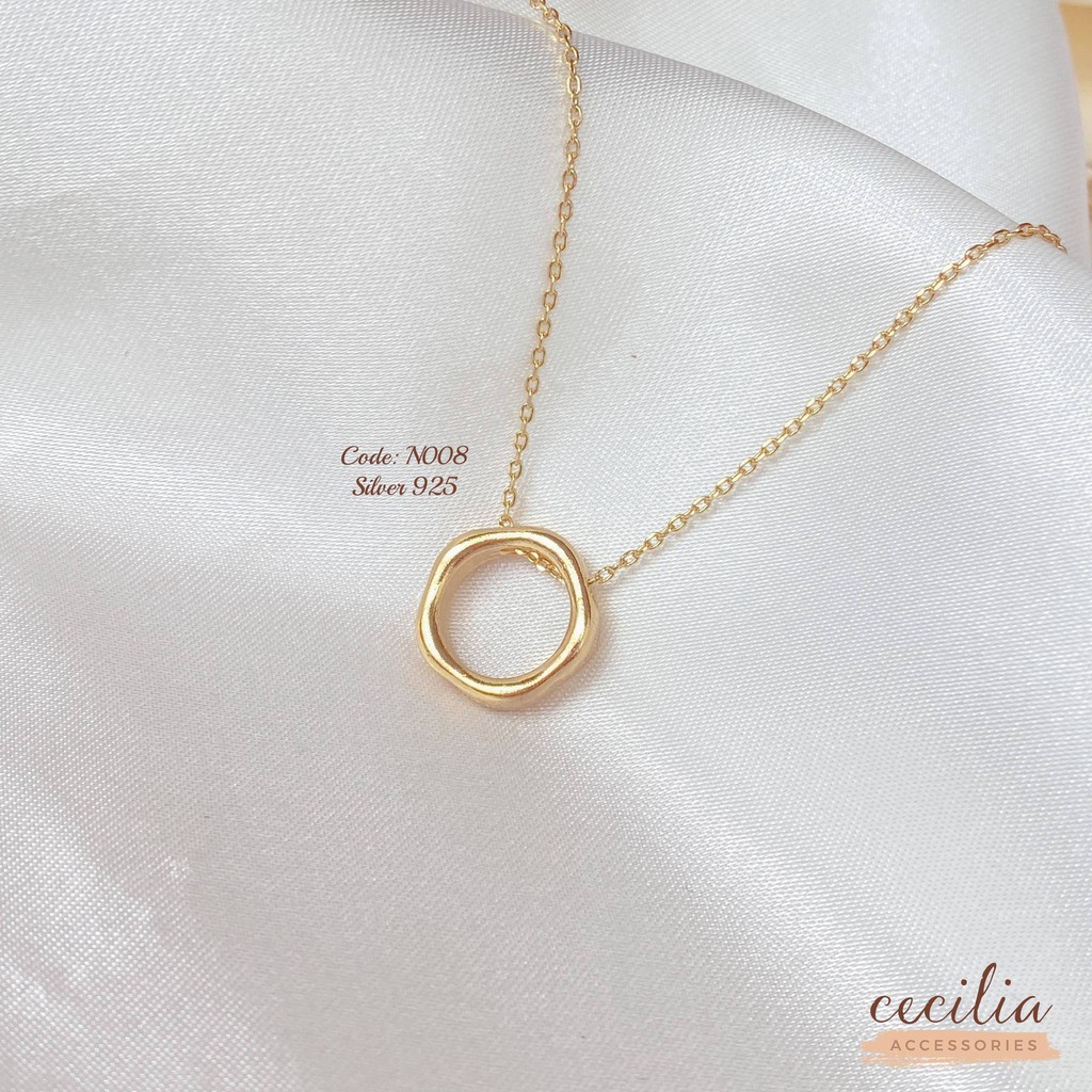 Dây chuyền vòng cổ vàng mặt nhẫn vòng tròn N008