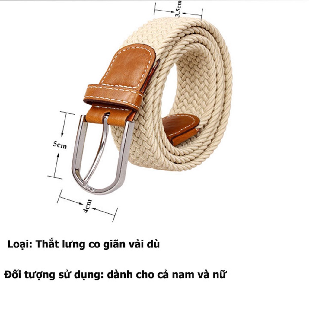 Dây Lưng Nam Co Giãn, Nịt Lưng Nam Nữ Đẹp Vải Dù, Chất Liệu Hợp Kim Cao Cấp Sáng Bóng Dây Vải Dù Co Giãn