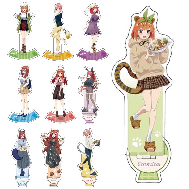 Mô hình acrylic thiết kế nhân vật anime Quintuplets trang trí làm quà tặng