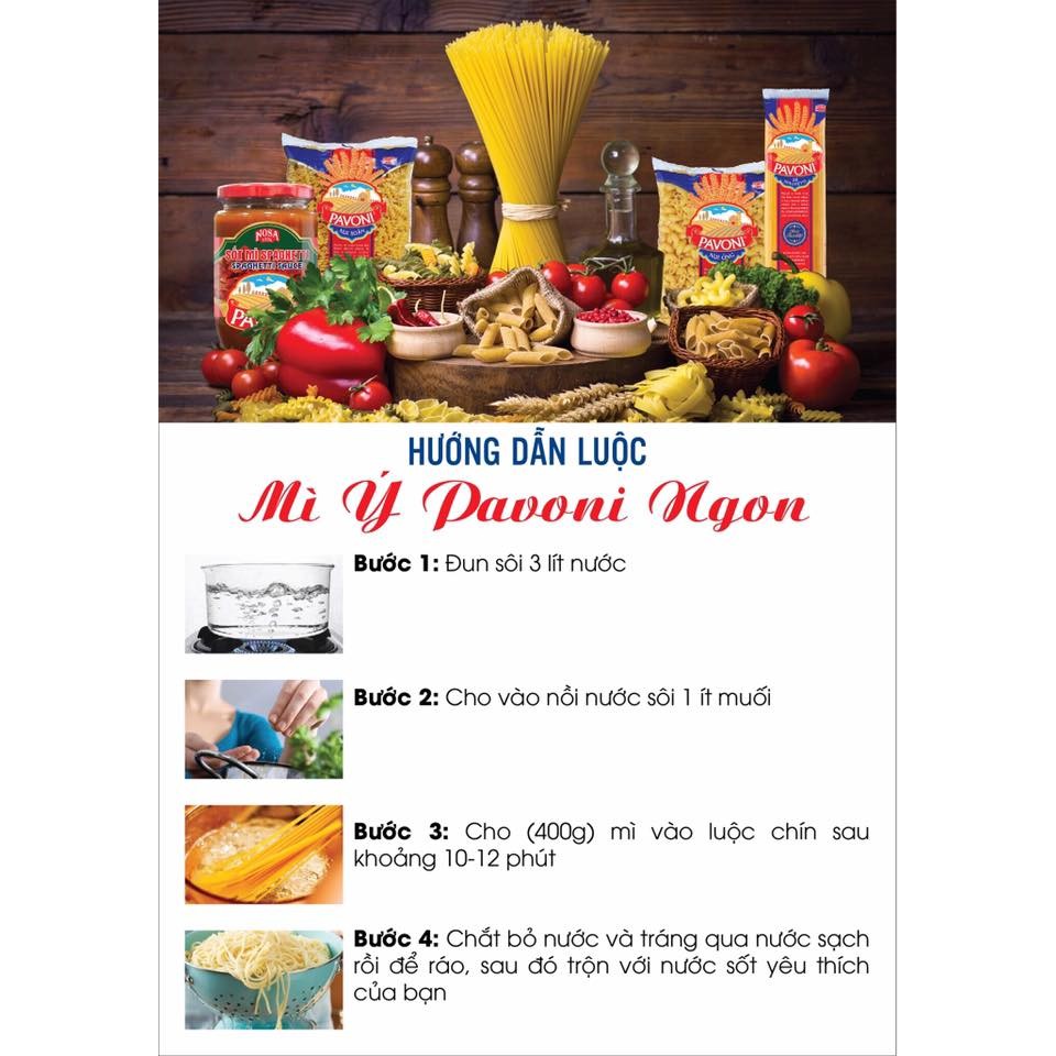Mỳ ý Spaghetti Pavoni 400gr hsd 11/11//2023 | BigBuy360 - bigbuy360.vn