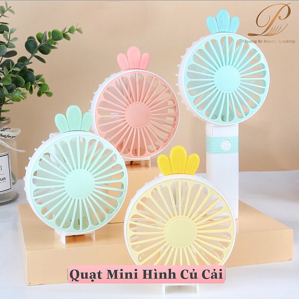 Quạt thổi khô mi mini tích điện cầm tay ,gấp gọn hình thú loại 5 cánh