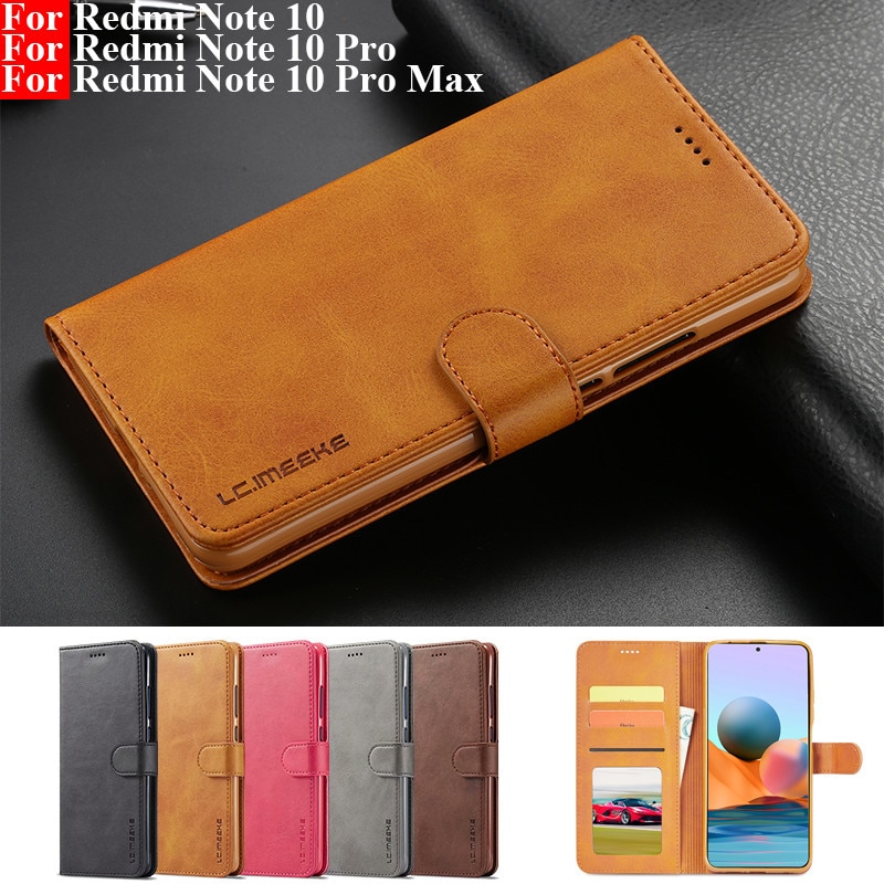 Bao Da Điện Thoại Dạng Ví Trơn Bóng Cho Dòng Xiaomi Redmi Note 10 Pro Redmi Note 10 Pro Max