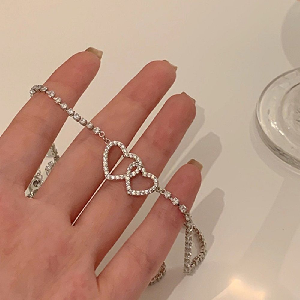 Vòng cổ Choker Mặt Trái Tim Đôi Nhiều Màu Sắc Phong Cách Hàn Quốc Cổ Điển Thời Trang Cho Nữ