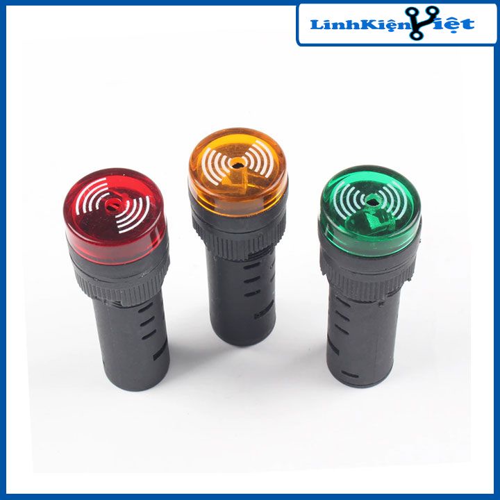 Đèn báo nguồn có còi AD16-16SM 24VDC 3 màu đỏ/vàng/xanh lá