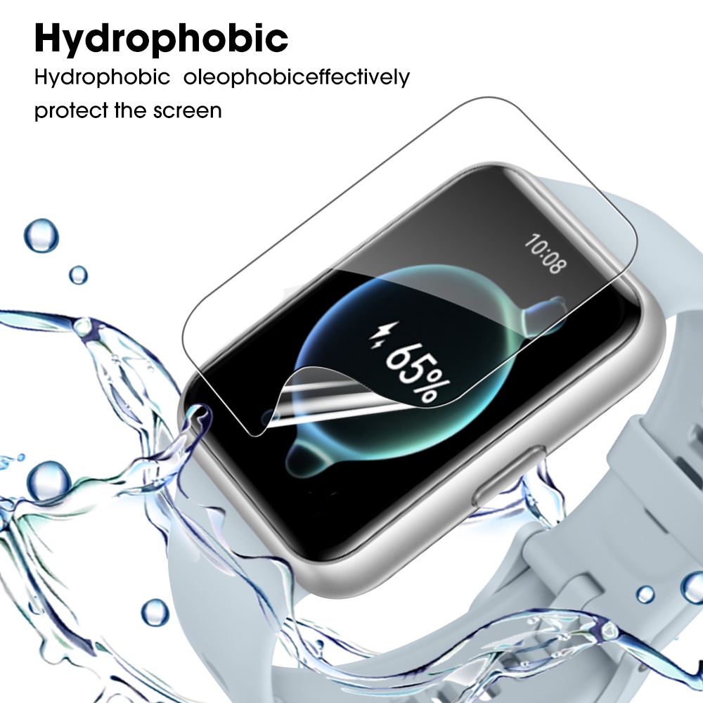 Kính Cường Lực 9D Trong Suốt Viền Cong Bảo Vệ Màn Hình Đồng Hồ Thông Minh Huawei Watch Fit 2