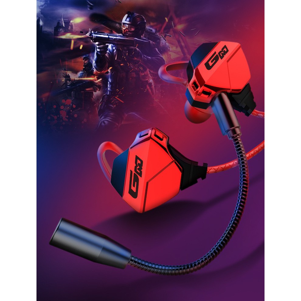 Tai Nghe Nhét Tai Chống Ồn Gaming G10 Cao Cấp Siêu Ngầu Dùng Cho Cả Máy Tính, Điện Thoại, Có Mic Rời