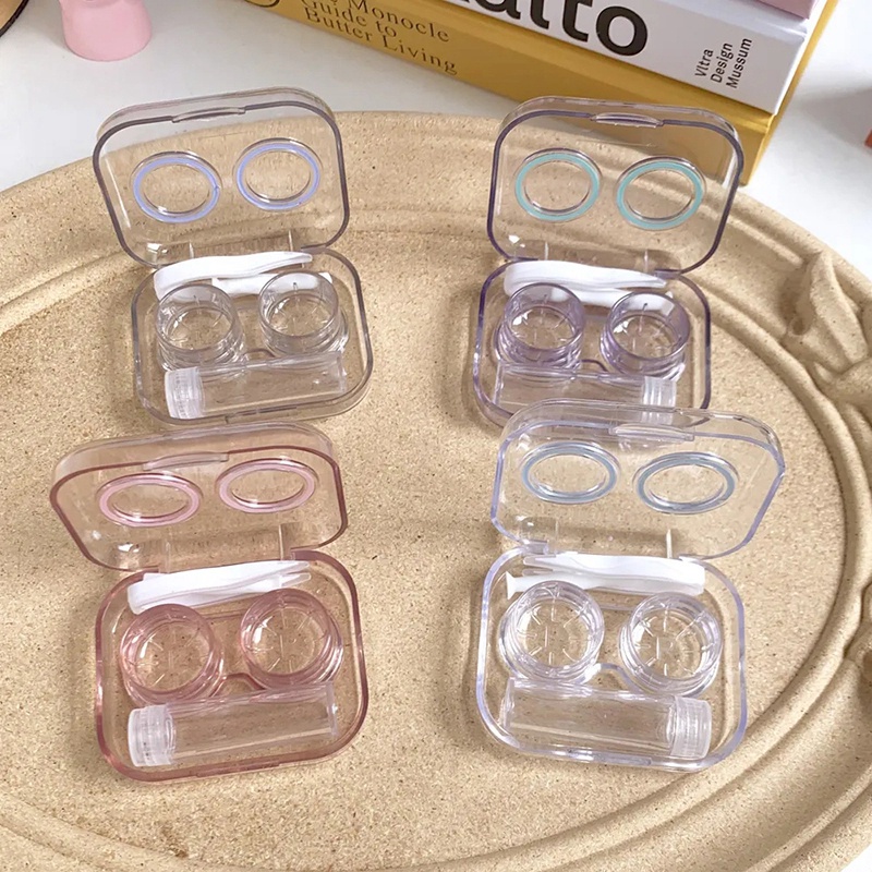 Hộp Đựng Kính Áp Tròng Mini Trong Suốt Tiện Lợi Khi Đi Du Lịch