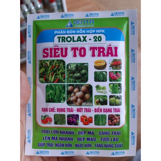 Phân bón Trolax - 20 siêu to trái gói 30g