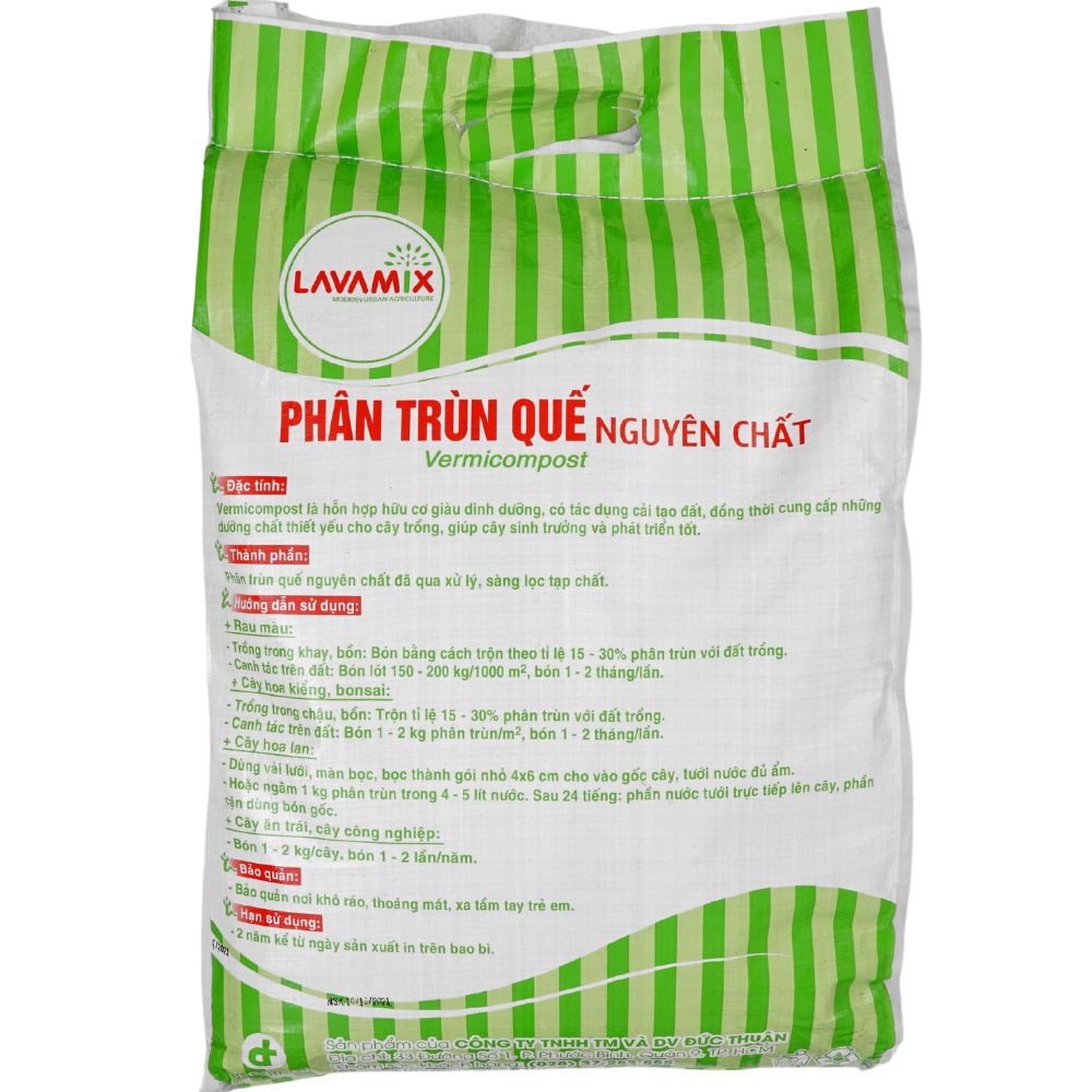 Phân Trùn Quế LAVAMIX Đã Qua Xử Lý Giúp Cây Tăng Trưởng Tốt - Bao 10Kg (PLV-001-10KG)