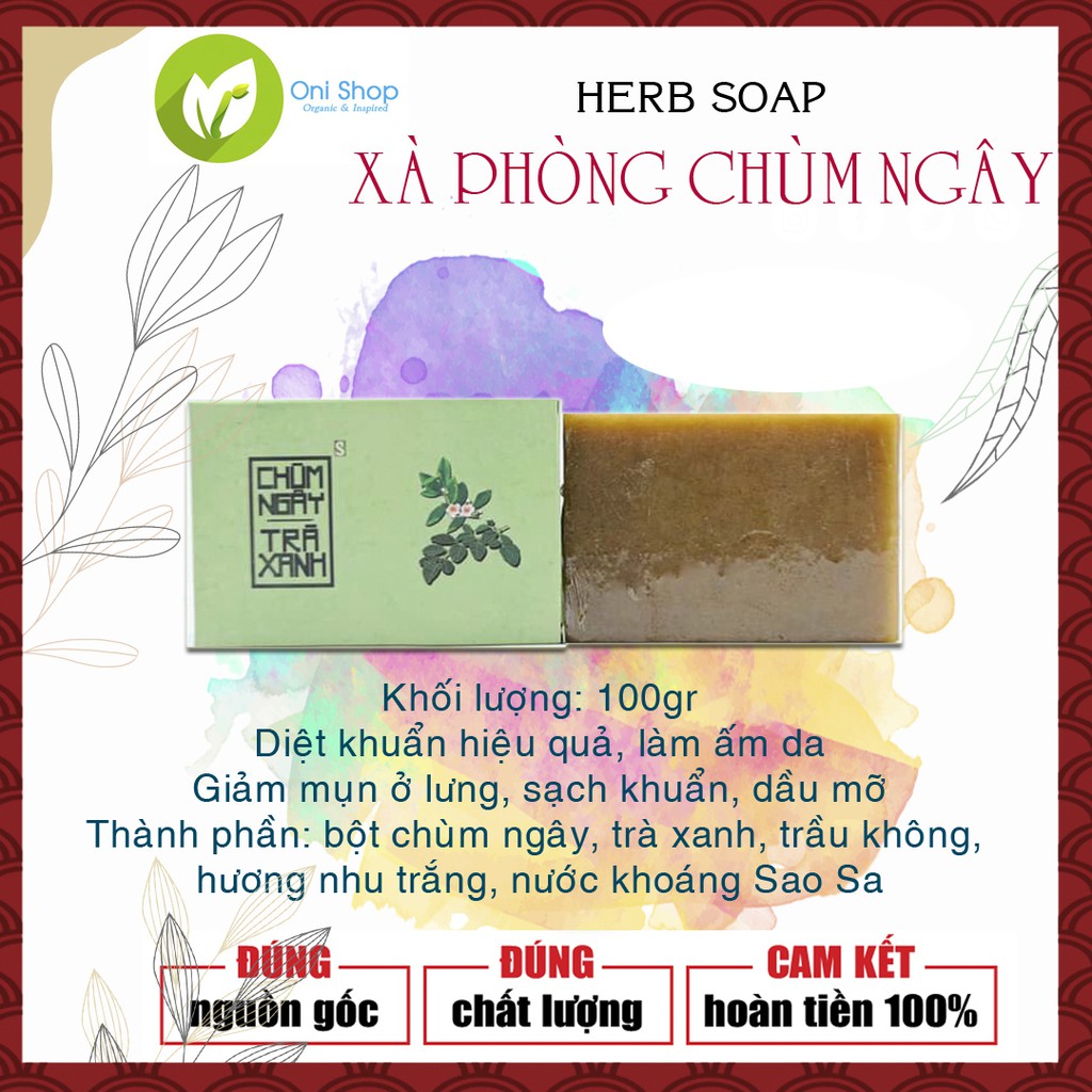 Xà phòng Chùm Ngây tắm và dưỡng da toàn thân 100% Organic Handmade Sinh Dược 100gr - Oni Shop | BigBuy360 - bigbuy360.vn