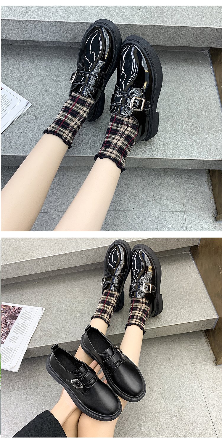 Giày Oxford Đế Bằng Phối Khóa Gài Thời Trang Thanh Lịch | BigBuy360 - bigbuy360.vn