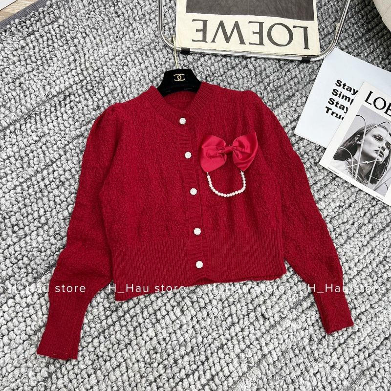 Áo len kèm tang nơ hàng quảng châu bao đẹp