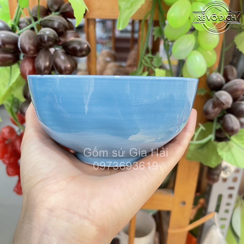 Bộ bát đĩa xanh biển cả cực cute
