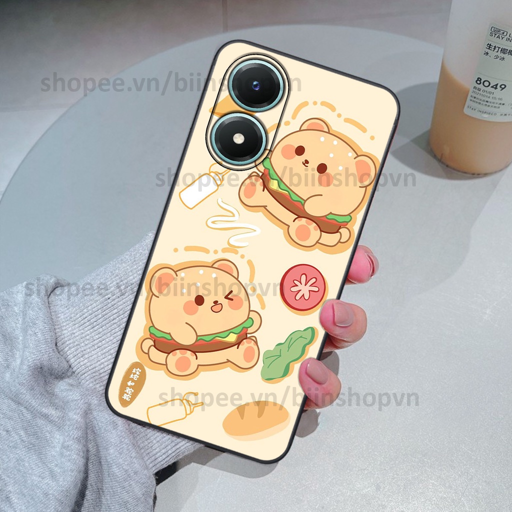 Ốp Vivo Y02s in hình gấu chocolate kẹo ngọt siêu đẹp siêu xinh