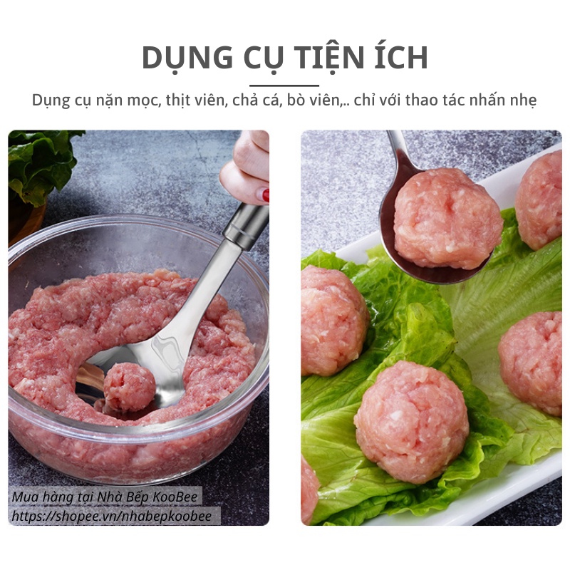 Dụng cụ làm thịt viên, chả viên, nặn mọc - Thìa làm viên thịt cao cấp KooBee (NB32)