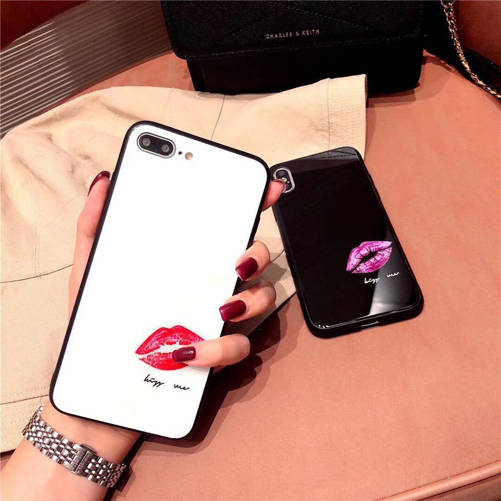 Ốp Lưng iphone Kính Cường Lực Kiss Me 6/6S/6Plus/6SPlus/7Plus/8Plus/X/XS/Xsmax/11/11pro/11pro max/12promax-k160