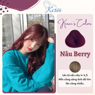 Thuốc nhuộm tóc màu NÂU BERRY không cần thuốc tẩy tóc Kireihairs, Kirei Hair. KIREIHAIR