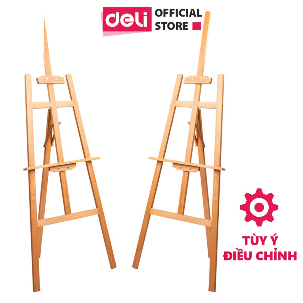 Giá vẽ tranh Deli - Kích thước 116x58cm, chất liệu gỗ sồi/gỗ thông - Kệ đỡ trưng bày mẫu - 73879/73911