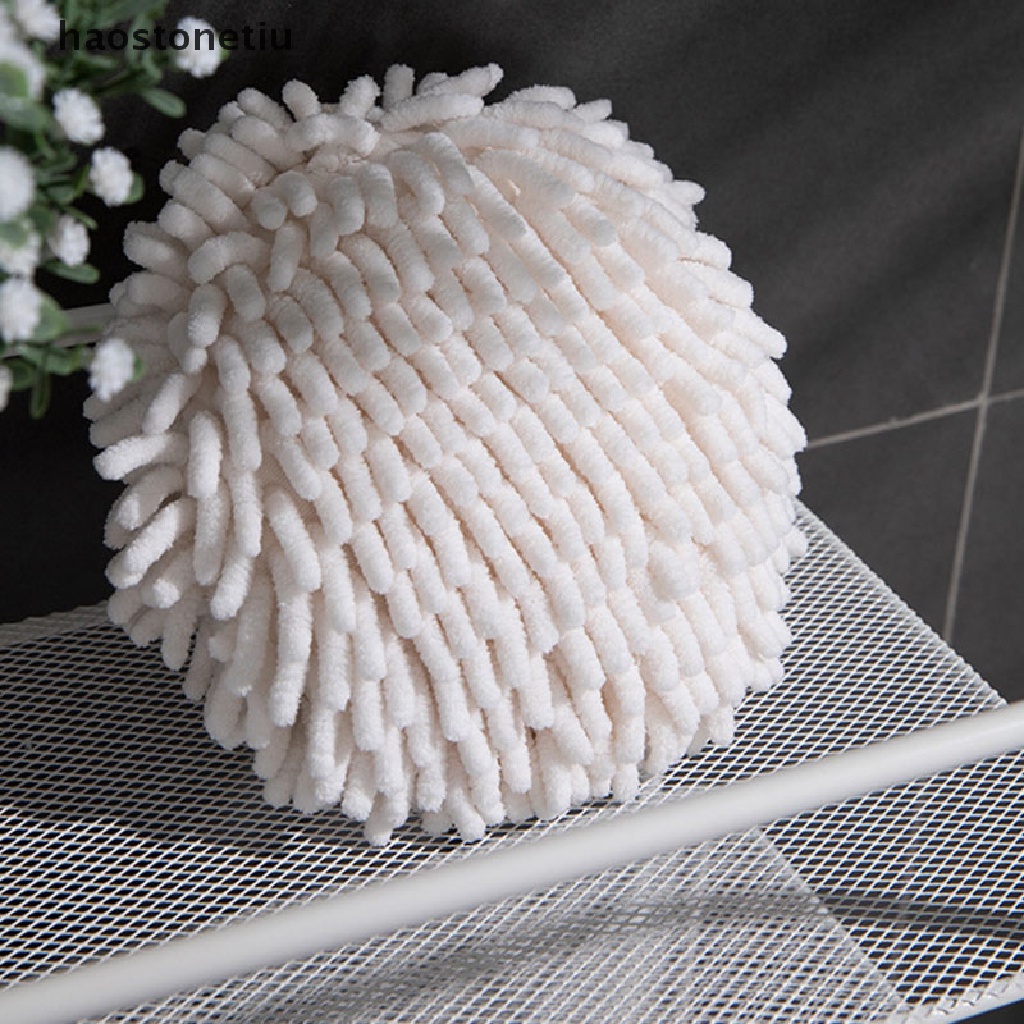 【HA】 Soft Hand Towel Ball Thick Super Absorbent WallMounted Hanging Wipe Cloth Velvet .