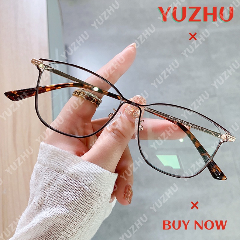 Mắt Kính Gọng Vuông Kim Loại Chống Ánh Sáng Xanh Thời Trang Cho Nữ