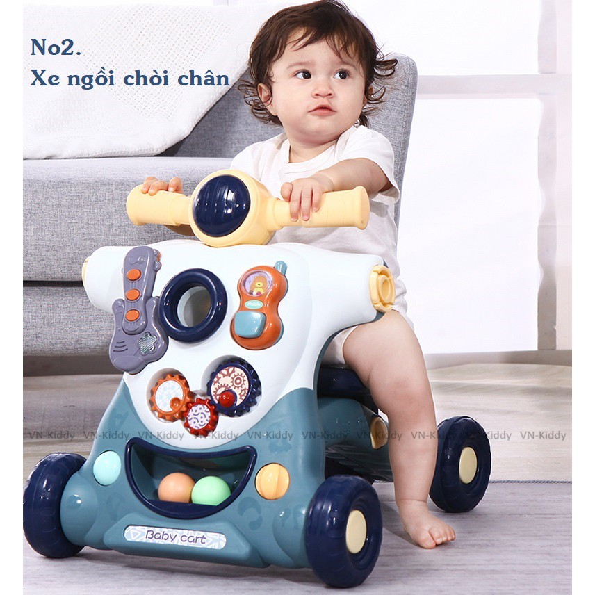 Xe Tập Đi BABY-WALKERS 999-6 Cho Bé Từ 6 Tháng Điều Chỉnh Hướng Lái Biến Đổi 3 Chức Năng