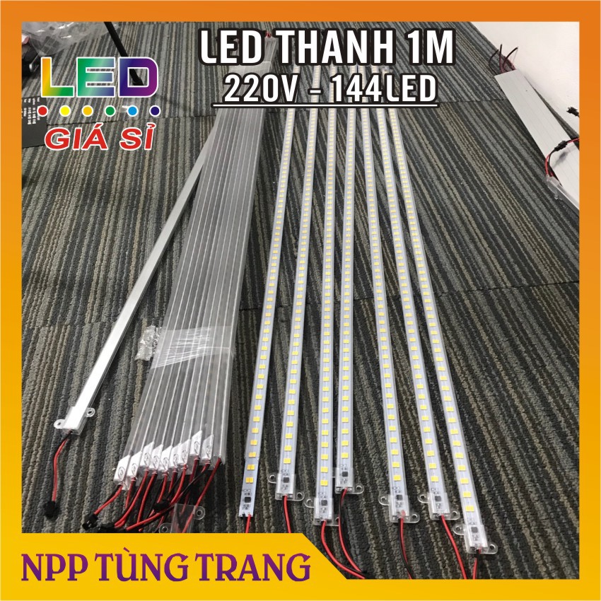 Đèn Led thanh 220v - 144 mắt led dài 1 mét siêu sáng