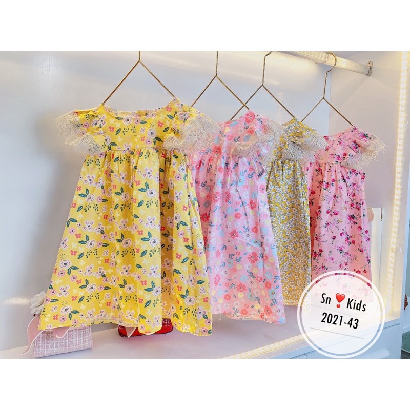 Váy Hoa Bé Gái Dáng Cánh Tiên Phối Ren Cực Điệu Đà NamKidShop V324