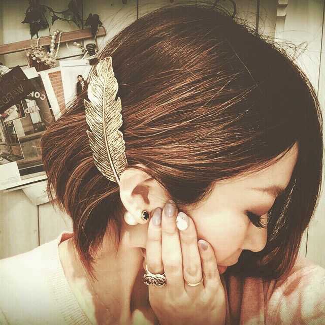 Fashion Women Leaf Feather Hair Clip Bobby Pin Hair Accessories
